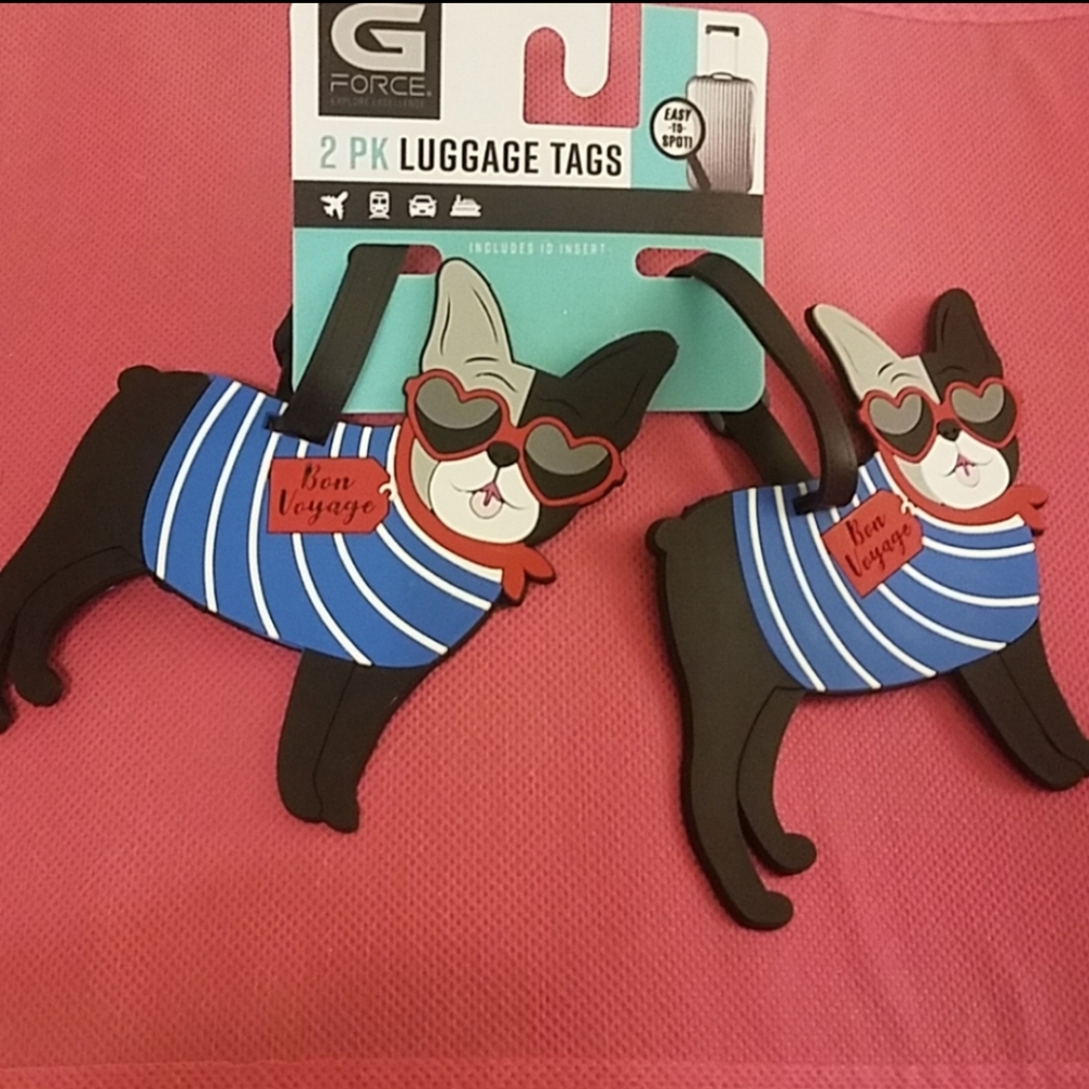 Luggage tag 2pk set  new on card